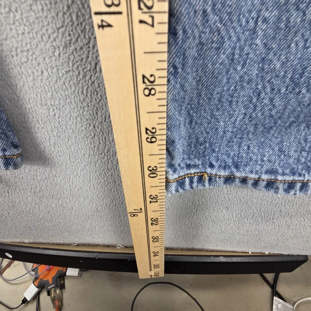 Levis‎ 501 Jeans Mens Blue Straight Button Fly Distressed Denim Fits 38x30